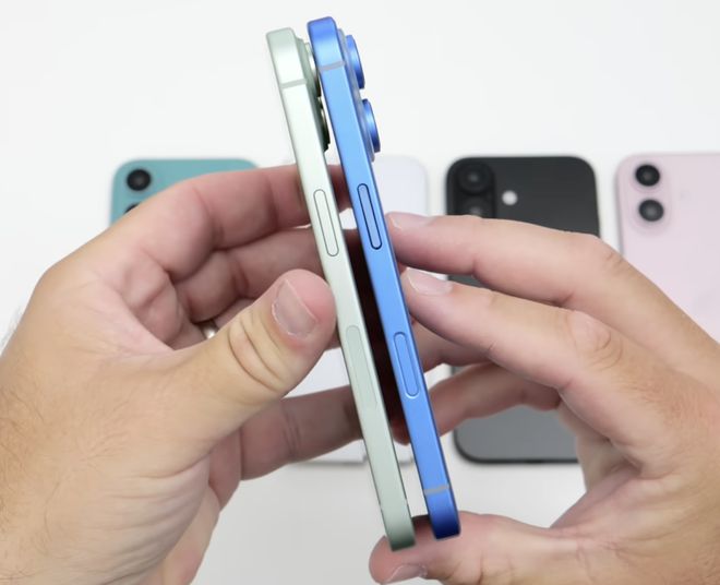 苹果iPhone16机模上手全新设计多彩配色(图3)