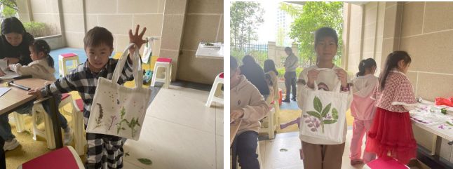 龙回社区开展青少年公益课堂之“勿忘初心”帆布包拓印手工活动(图3)