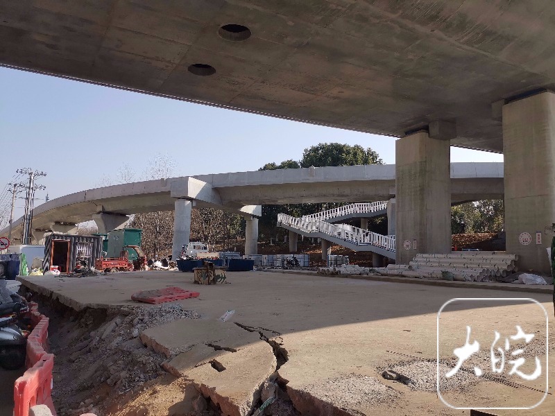 新闻追踪丨六安南华路上跨桥主体工程接近尾声有望于春节前开通(图2)