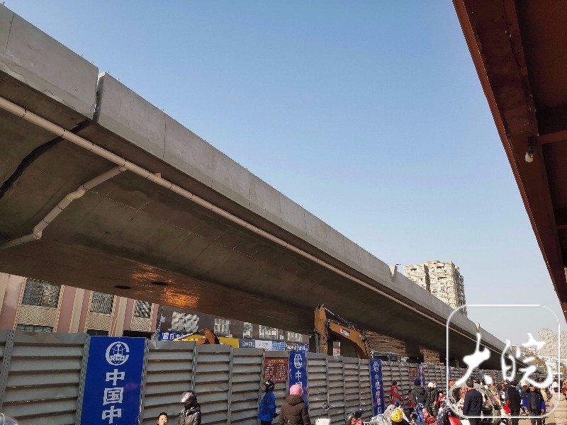 新闻追踪丨六安南华路上跨桥主体工程接近尾声有望于春节前开通(图4)
