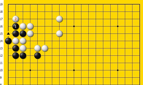 黑棋跳是妙手占据棋形要点在破坏角部实空的同时争得先手(图1)