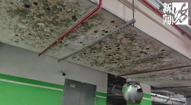 上海一小区地下车库长满“霉菌”业主：今年才交付看了作呕(图1)